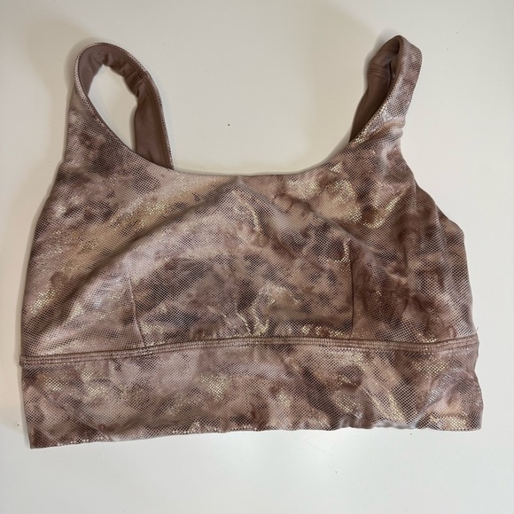 Lululemon Align Bra Reversible Light Support in a Metallic Tan Taupe GUC Size 10 - Picture 1 of 8